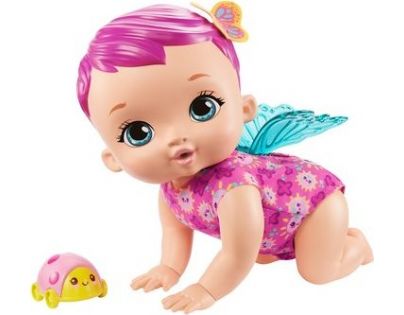 Mattel My Garden Baby™ lezoucí motýlek se zvuky růžový 30 cm