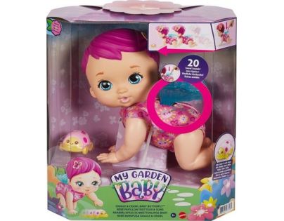 Mattel My Garden Baby™ lezoucí motýlek se zvuky růžový 30 cm