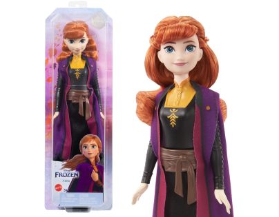 Mattel Panenka Frozen Anna v černo-oranžových šatech