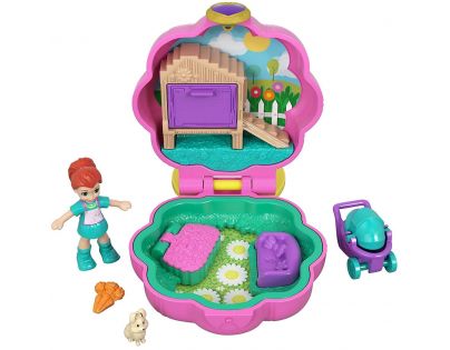 Mattel Polly Pocket panenka do kapsy Růžová kytička GCN08