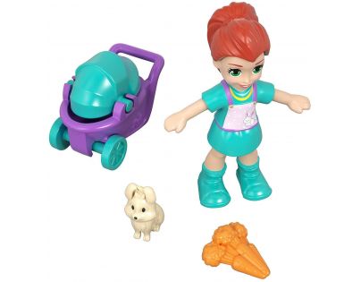 Mattel Polly Pocket panenka do kapsy Růžová kytička GCN08