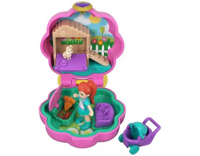 Mattel Polly Pocket panenka do kapsy Růžová kytička GCN08