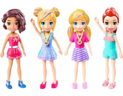 Mattel Polly Pocket stylová panenka zelené šaty 00