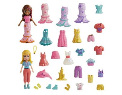Mattel Polly Pocket velká sada oblečků a doplňků mořská panna