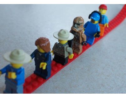 Mayka stavebnicová páska velká 2 m světle hnědá