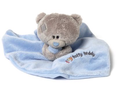 Me to you - Tiny Tatty Teddy - Modrá dečka s medvídkem