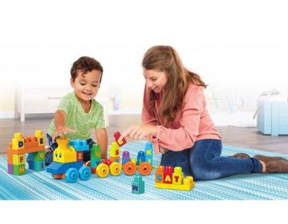 Mega Bloks hudební vláček s písmenky - Poškozený obal 