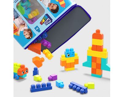 Mega Bloks Pořádně velká taška kostek modrá 150 dílků