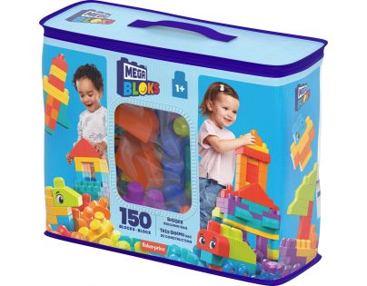 Mega Bloks Pořádně velká taška kostek modrá 150 dílků