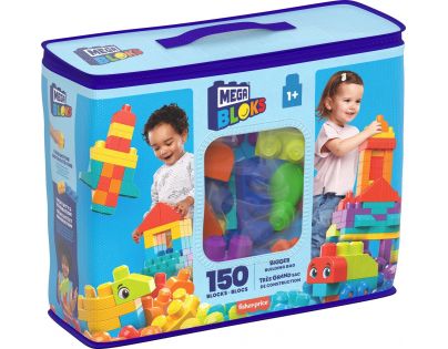 Mega Bloks Pořádně velká taška kostek modrá 150 dílků