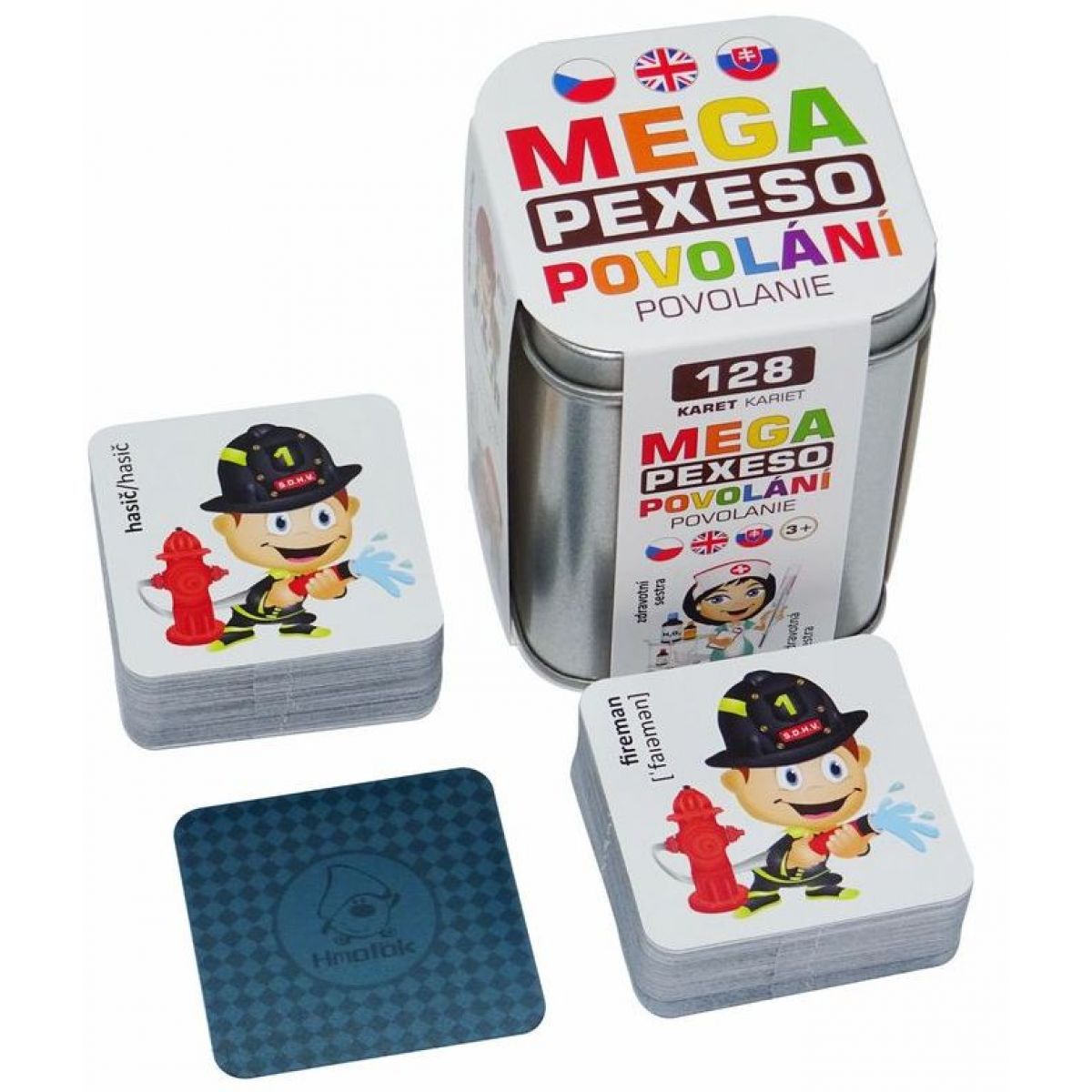 Mega Pexeso Povolání 128 karet v plechové krabičce