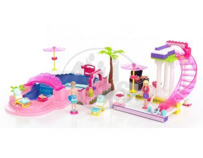 MEGABLOKS Micro 80228U - Barbie na party u bazénu