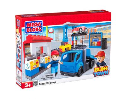 Megabloks Blok Town Velký hrací set s čerpací stanicí a servisem