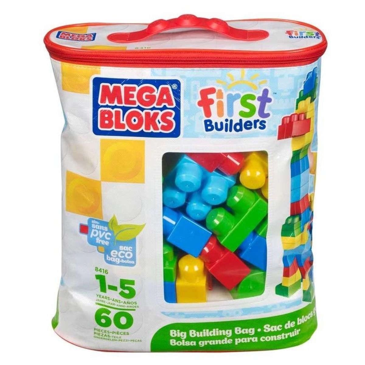 Megabloks Kostky v plastovém pytli 60 dílů