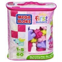 Megabloks Kostky v pytli 60 dílků růžové
