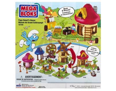 MEGABLOKS 10709 - Šmoulové - Taťka Šmoula s domečkem