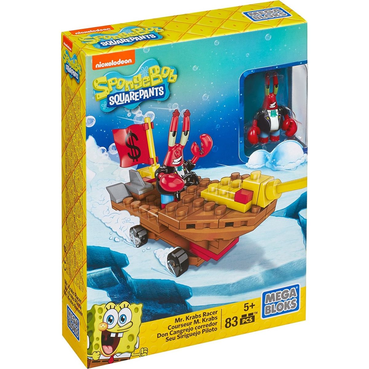 MegaBloks SpongeBob Závodníci - Mr. Krabs Racer