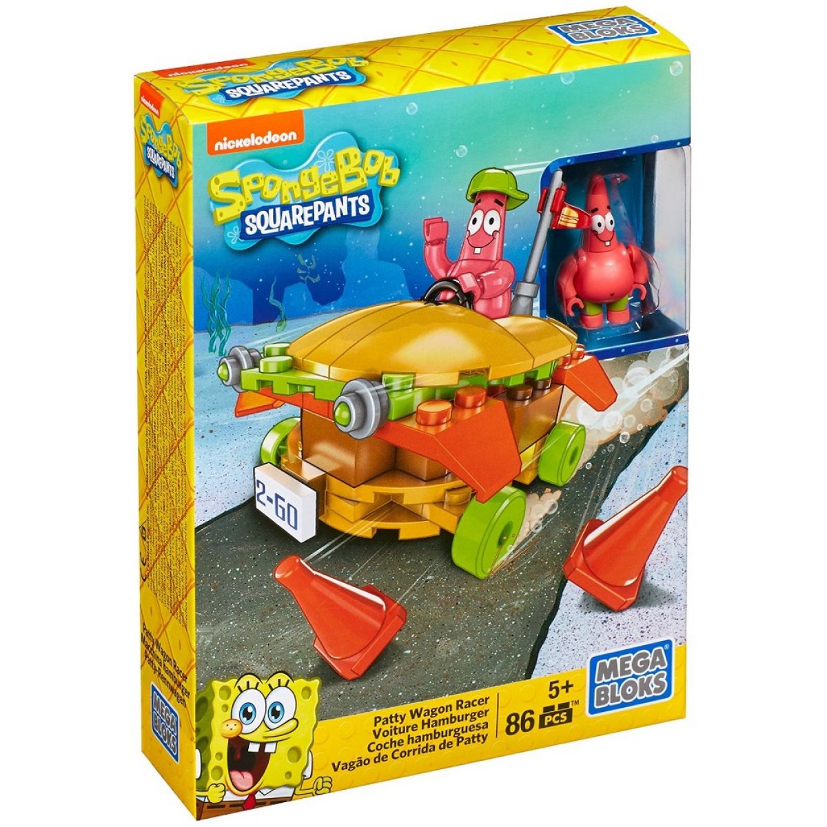 MegaBloks SpongeBob Závodníci - Patty Wagon Racer