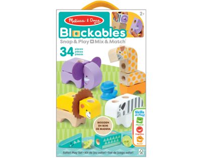 Melissa & Doug blockables stavebnice safari hrací sada