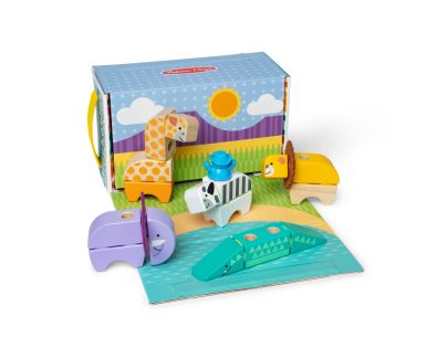 Melissa & Doug blockables stavebnice safari hrací sada