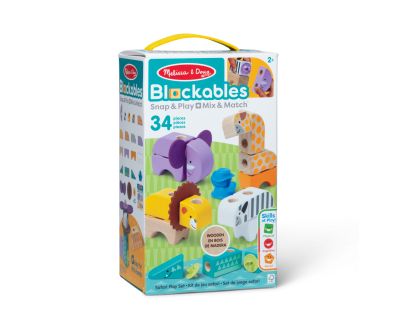 Melissa & Doug blockables stavebnice safari hrací sada