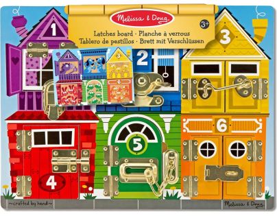 Melissa & Doug Dřevěná deska se zámky