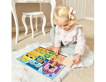 Melissa & Doug Dřevěná deska se zámky