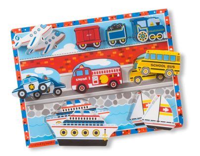 Melissa & Doug dřevěné puzzle dopravní prostředky