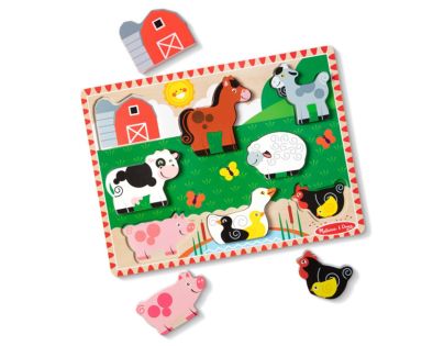 Melissa & Doug dřevěné puzzle farma