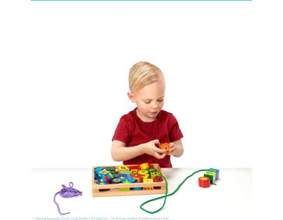 Melissa & Doug Navlékání dřevěných tvarů