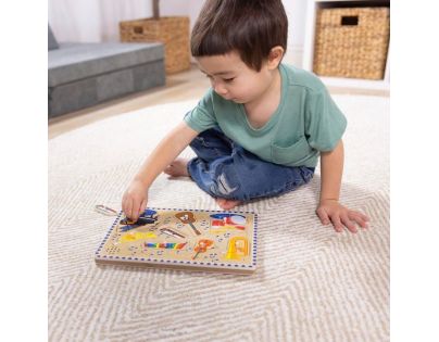 Melissa & Doug Puzzle dřevěné se zvuky Hudební nástroje 8 dílků