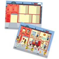 Melissa & Doug samolepky opakovaně použitelné s podložkou Město