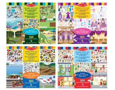 Melissa & Doug samolepky opakovaně použitelné s podložkou