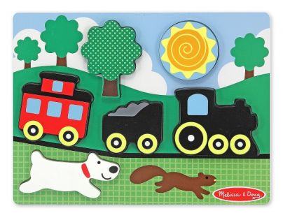 Melissa & Doug Vkládačka dřevěná - vláček