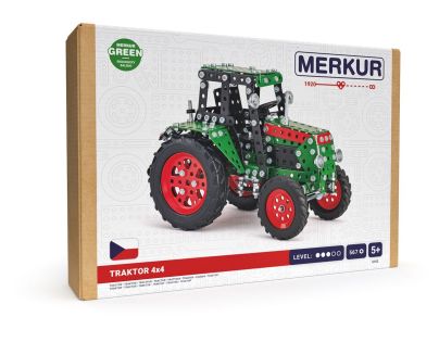 Merkur Traktor 4x4 zelený, 567 dílků