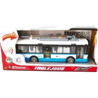 Městský trolejbus na setrvačník s osvětlením a zvukem - modrý 6