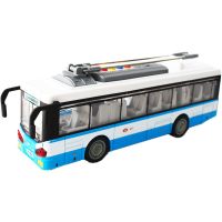 Městský trolejbus na setrvačník s osvětlením a zvukem - modrý 4