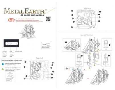 Metal Earth 3D Puzzle Black Pearl 50 dílků