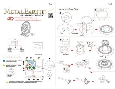 Metal Earth 3D Puzzle Marvel Captain America Shield 13 dílků