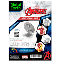 Metal Earth 3D Puzzle Marvel Captain America Shield 13 dílků 6