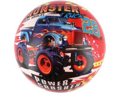 Míč Super cars monster truck nafouknutý 23 cm v síťce