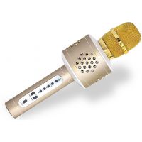 Mikrofon karaoke Bluetooth zlatý 3