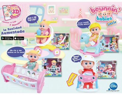 Miminko Bouncin Babies v postýlce Bounie