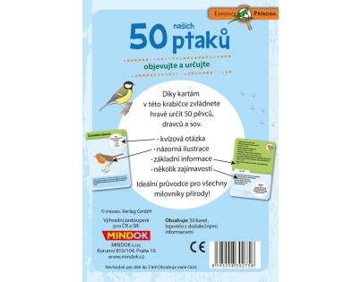 Mindok Expedice příroda 50 našich ptáků