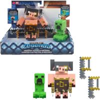 Minecraft Legends dvě figurky Creeper vs. Piglin Bruiser - Poškozený obal 5