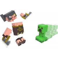 Minecraft Legends dvě figurky 8 cm Creeper vs. Piglin Bruiser - Poškozený obal 2