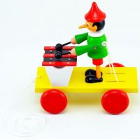 Miva Pinochio s xylofonem tahací dřevo 20 cm 2