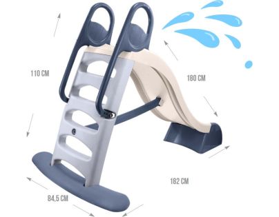 Mochtoys Dětská skluzavka dlouhá pastelová béžová 180 cm