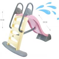 Mochtoys Dětská skluzavka dlouhá pastelová růžová 180 cm - Poškozený obal 2