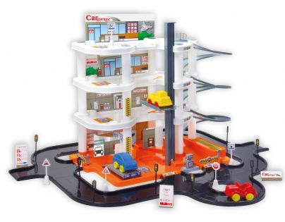 Mochtoys Garáž čtyřpatrová a autíčka